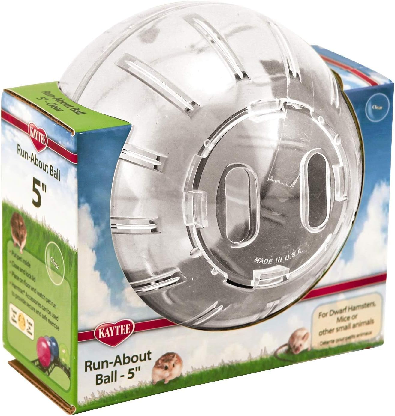 Kaytee Pelota transparente de 5 pulgadas de diámetro