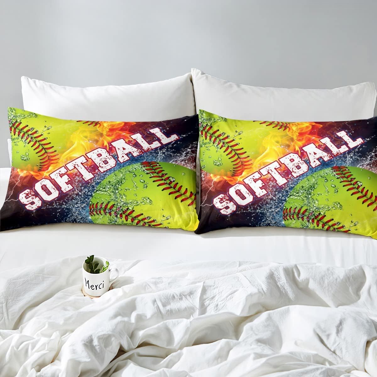 Castle Fairy Edredón de sóftbol 3D para jóvenes adultos, juegos de ropa de cama de hielo y fuego, tamaño Queen, edredón de 3 piezas para niños,
