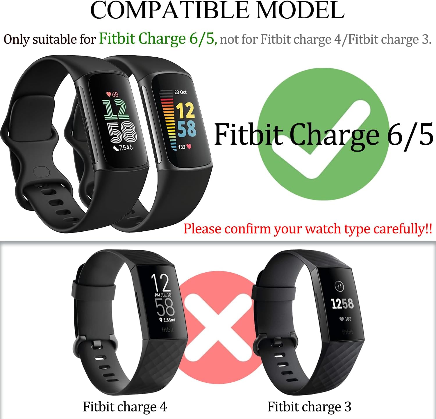 for Fitbit Charge 65 Metal Watch Band with Case, Stainless Steel Replacement Strap Compatible with Fitbit Charge 65 Wristband