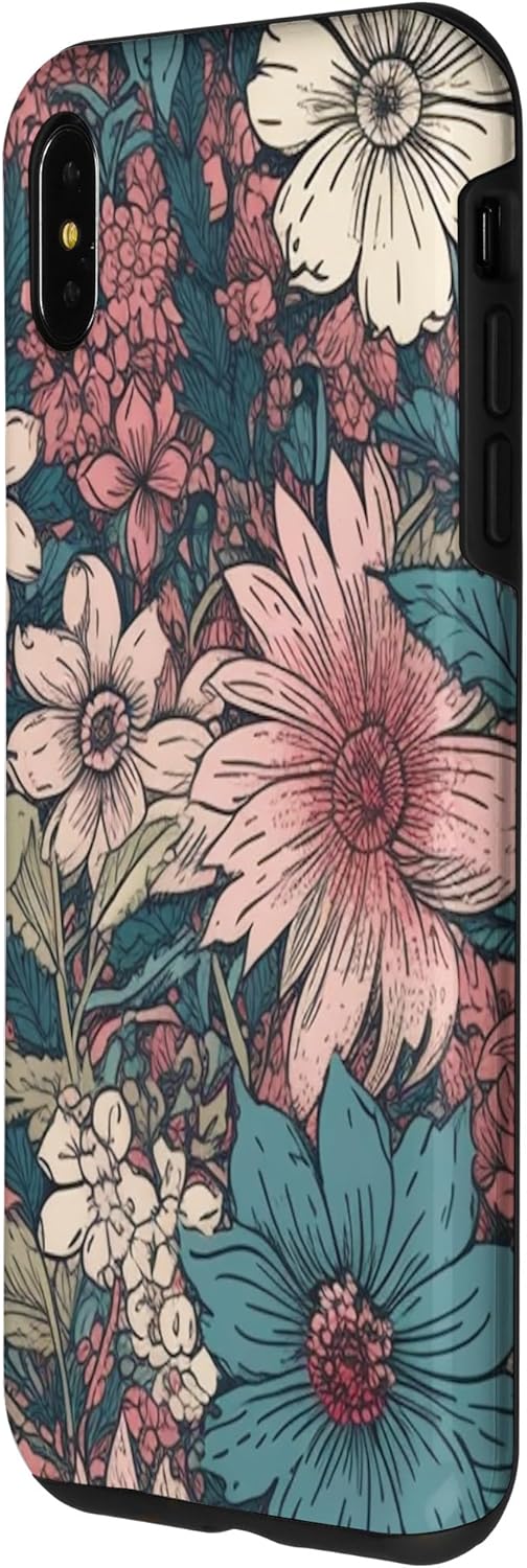 Funda para iPhone XS Max Western Boho Leopardo Girasoles Rodeo Cowgirl