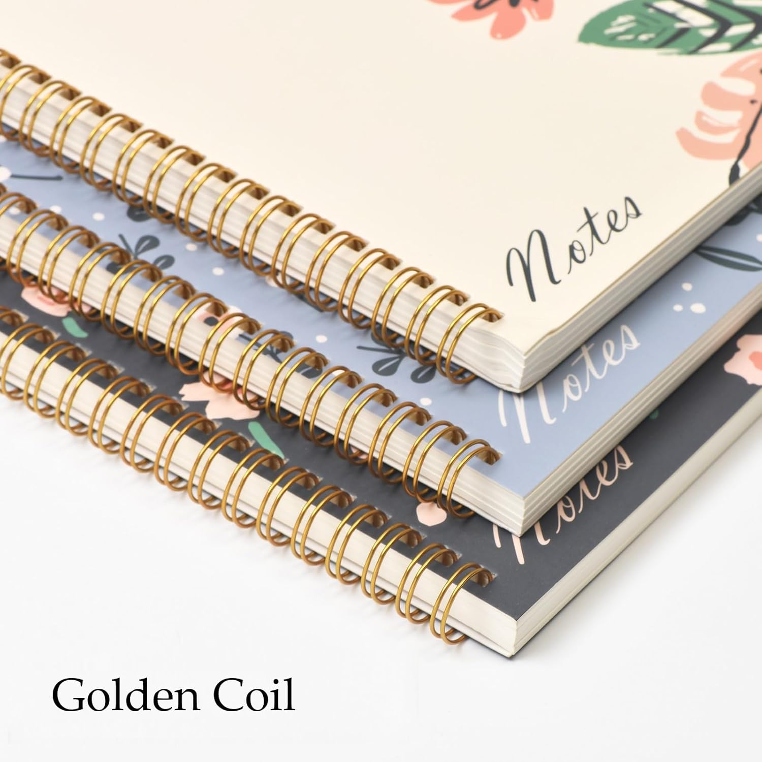 Cuaderno de espiral, paquete de 3 cuadernos rayados A5, cuadernos en espiral de 8.3 x 5.8 pulgadas, cuadernos pequeños y lindos para mujeres,