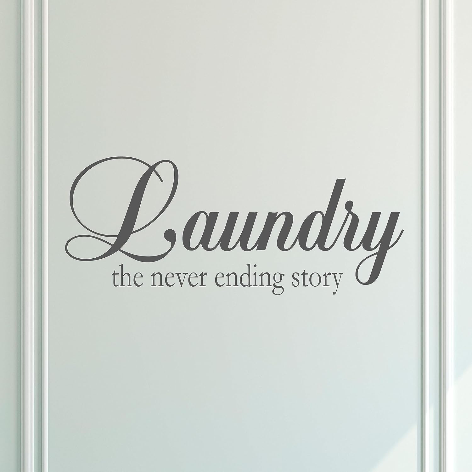 Laundry The Never Ending Story  Decoración y accesorios de lavandería  Calcomanía de pared de vinilo para lavandería  Calcomanías de pared de