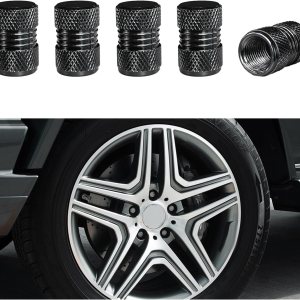 5 tapas para vástago de válvula de neumático, cubiertas de vástago de válvula de rueda de aleación de aluminio con anillo de goma, tapones 5 tapas para vástago de válvula de neumático, cubiertas de vástago de válvula de rueda de aleación de aluminio con anillo de goma, tapones