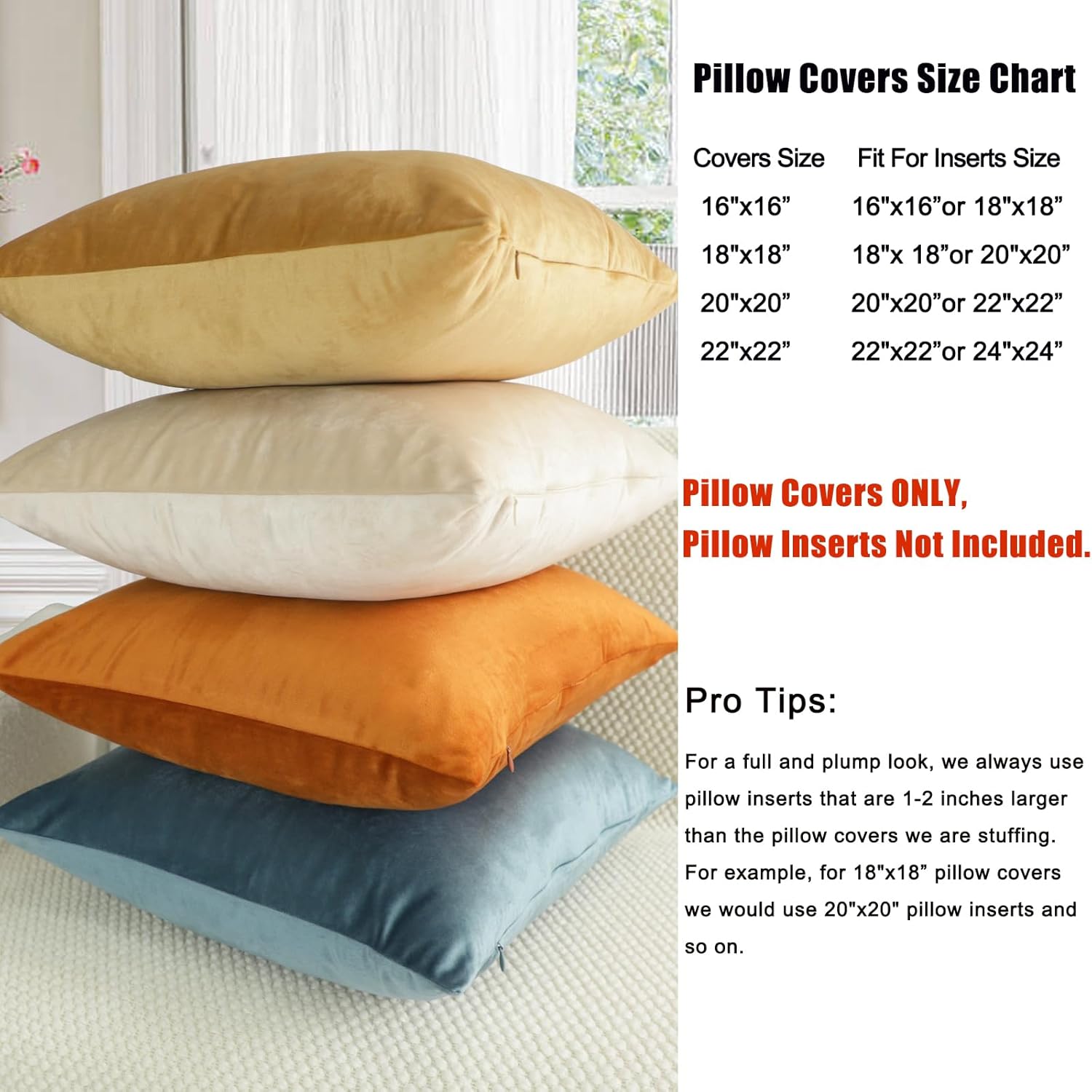 JIANTKJ Juego de 4 fundas de almohada de 20 x 20 pulgadas, fundas de almohada de terciopelo suave, fundas de almohada decorativas de color liso,