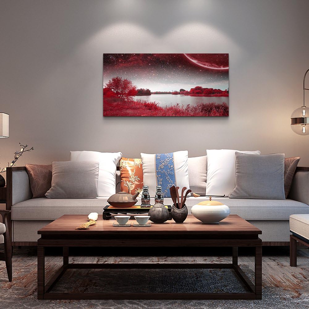 Arte de pared para sala de estar póster con impresión decorativa pintura de paisaje de playa, sol, hierba y océano decoración de habitación, cuarto