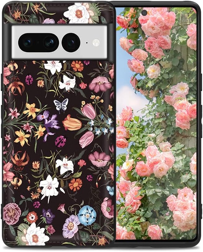 YEPO Funda para Google Pixel 7 Pro para mujer, diseño floral de moda femenina para Google Pixel 7 5G
