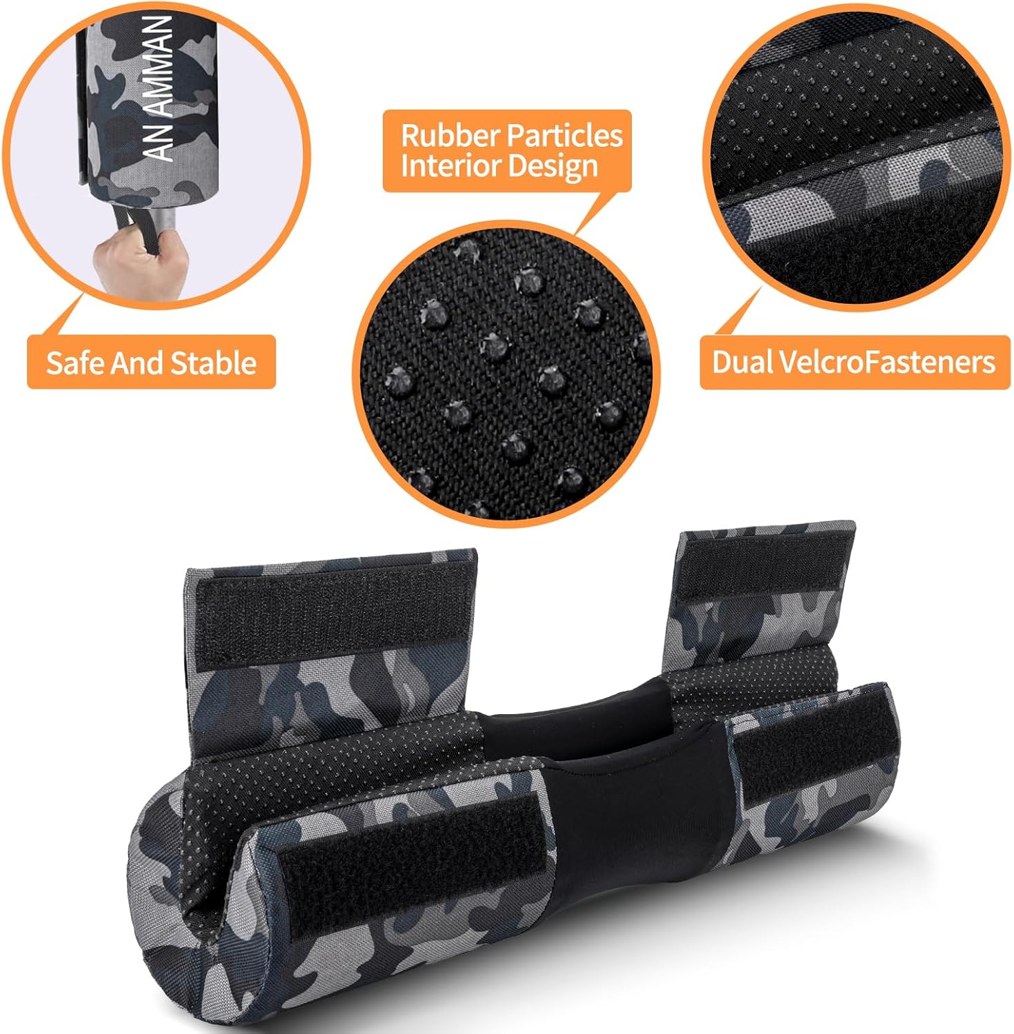 Barbell Pad Perfect for Squat, Hip Thrust – Zipper Design Replaceable Thick Foam Cushion – Gym Workout Smith Machine Thruster Weightlifting