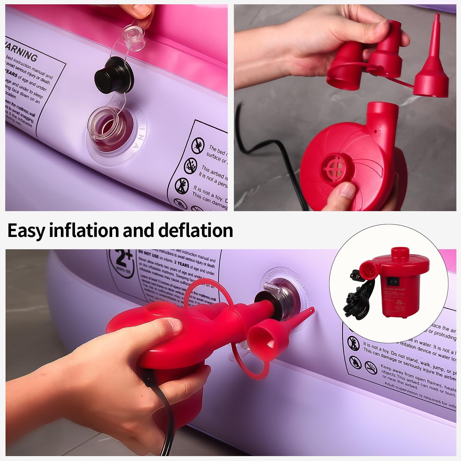Cirtek – Cama de aire plegable para niños, cama de viaje para niños, colchón de aire para niños, cama de aire para niños, cama de viaje inflable,