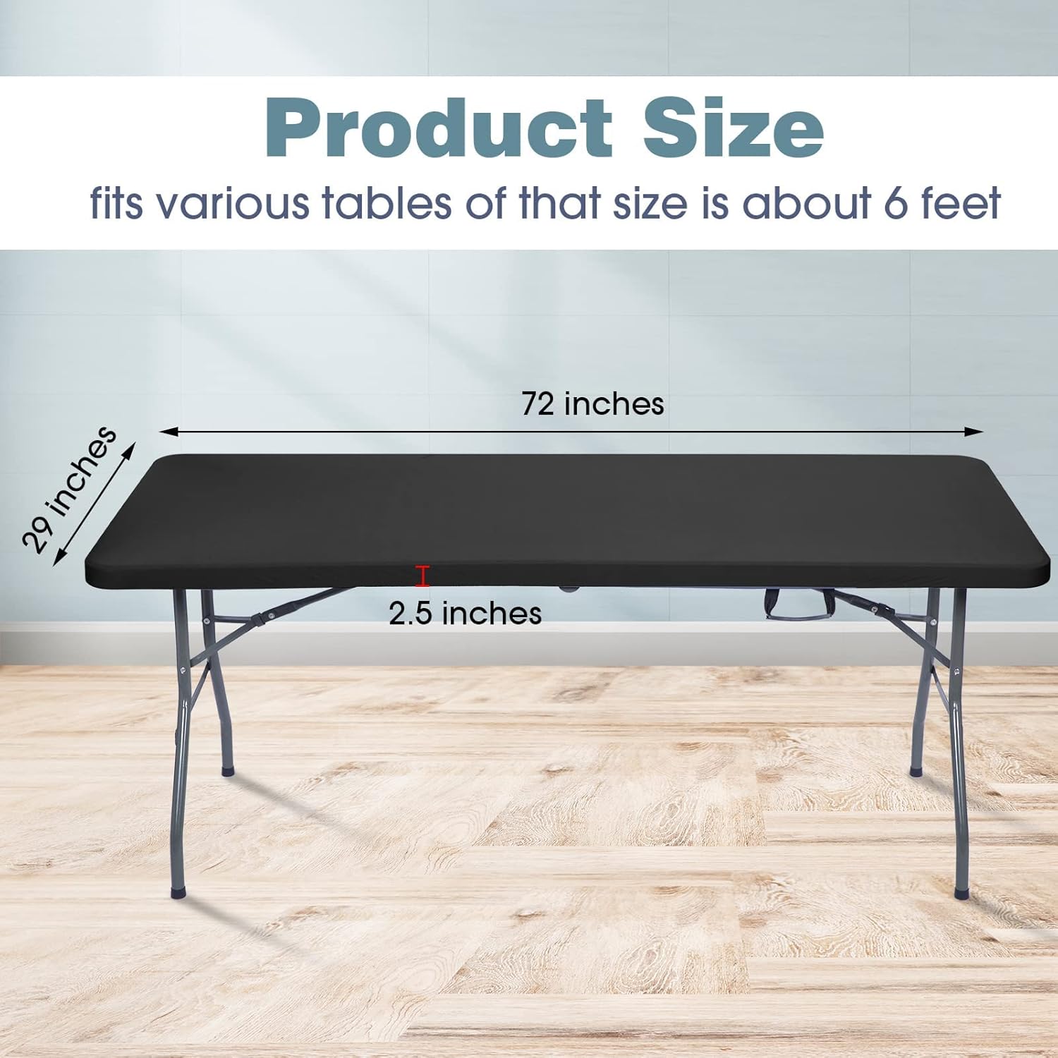 CHENGU Mantel de elastano, ajustable, elástico, ajustable, para mesa de picnic, lavable, plegable, mantel rectangular de poliéster para fiesta de