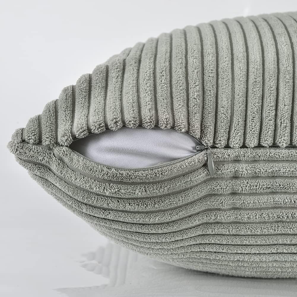 Fancy Homi Paquete de 2 fundas de almohada decorativas grises de 16 x 16 pulgadas para sala de estar, sofá, cama, sillón, rústico, bohemio,