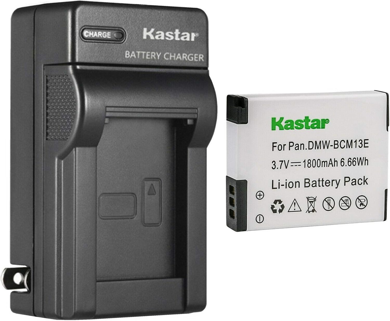 Kastar Paquete de 1 cargador de batería y CA de pared de repuesto para Panasonic Lumix DMC-ZS45 DMC-ZS45K, Lumix DMC-ZS50 DMC-ZS50K, Lumix DMC-FT5