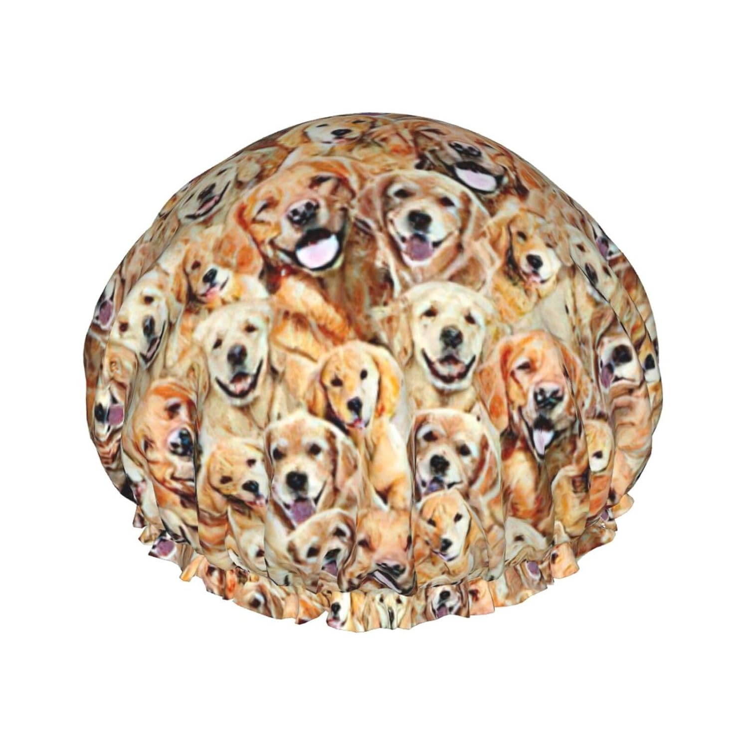 Labrador Retriever – Gorro de ducha impermeable de doble capa, apto para todas las longitudes de cabello (10.6 x 4.3 pulgadas)