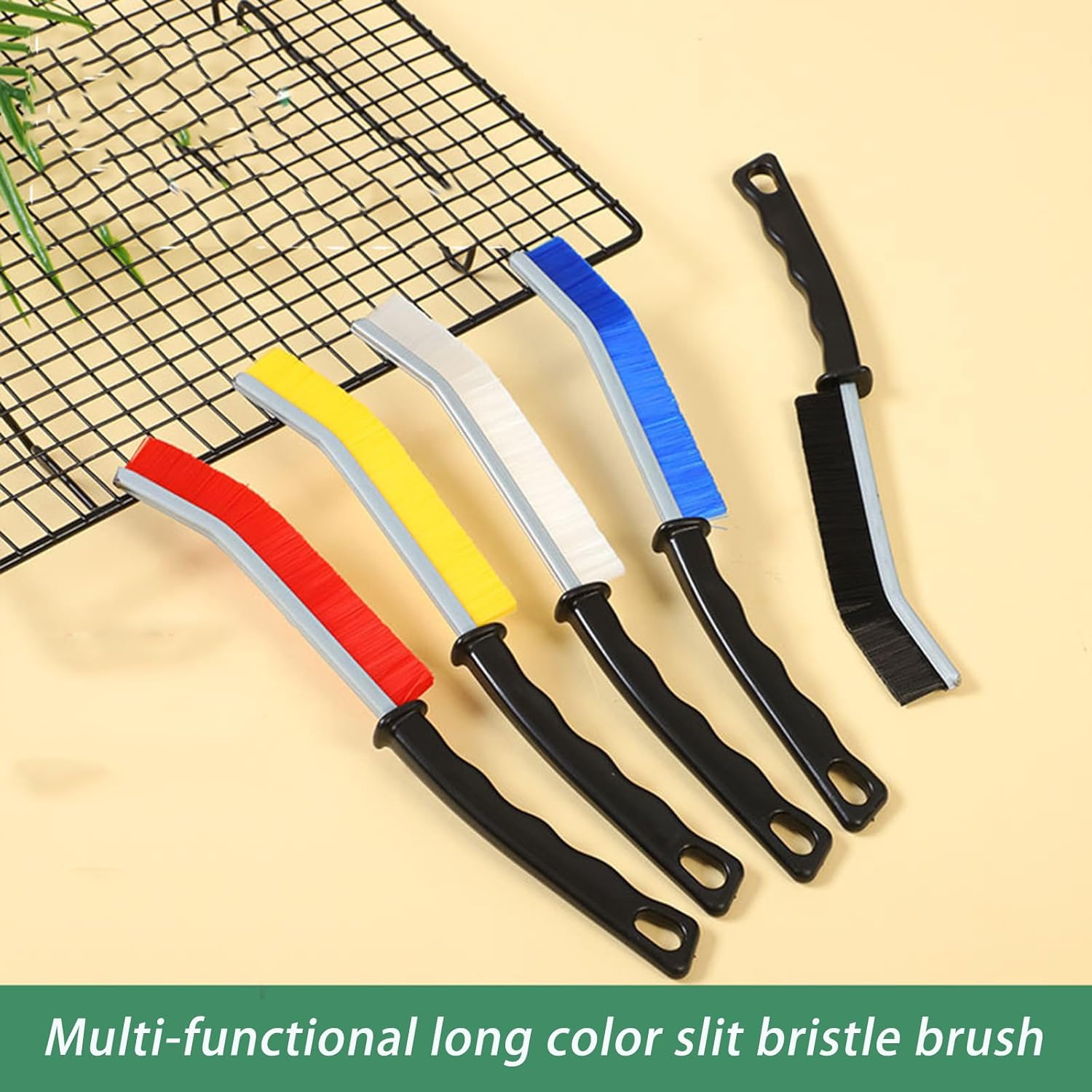 Cepillo de limpieza de hendiduras 5 piezas, herramienta de limpieza de grietas, 5 colores para limpiar los rincones muertos del baño, cepillo