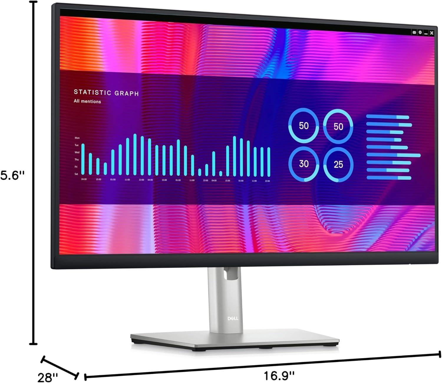 Dell P2423DE 23.8″ QHD WLED LCD Monitor – 169 – Negro, Plata