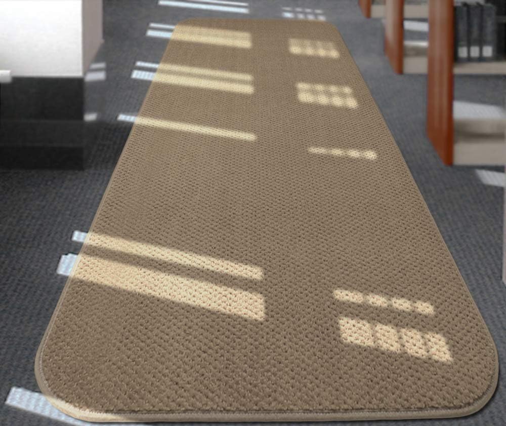 House, Home and More Alfombra antideslizante – Camel Tan – 6 pies x 27 pulgadas