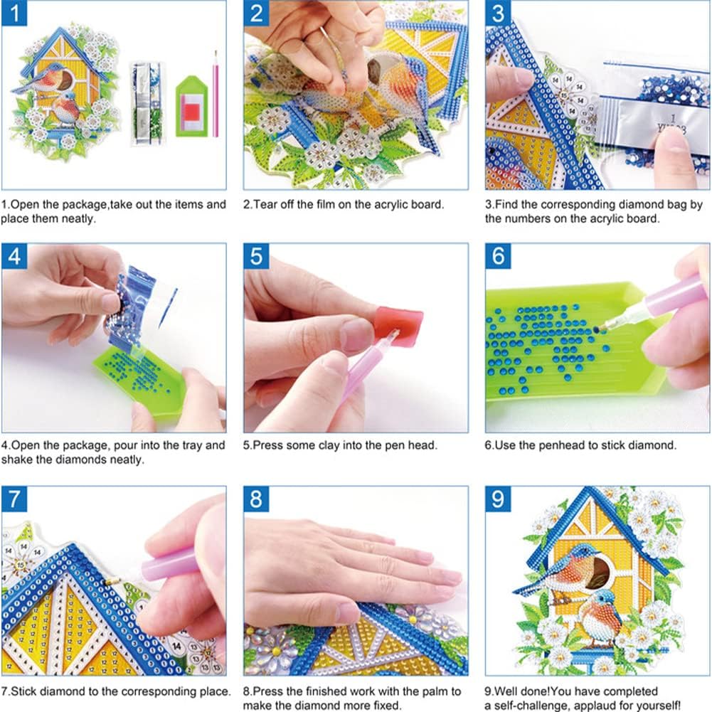 Orgone Kits de pintura de diamantes 5D para Navidad, árbol de Navidad, Papá Noel, adorno de mesa, bordado de diamantes de imitación, pintura de