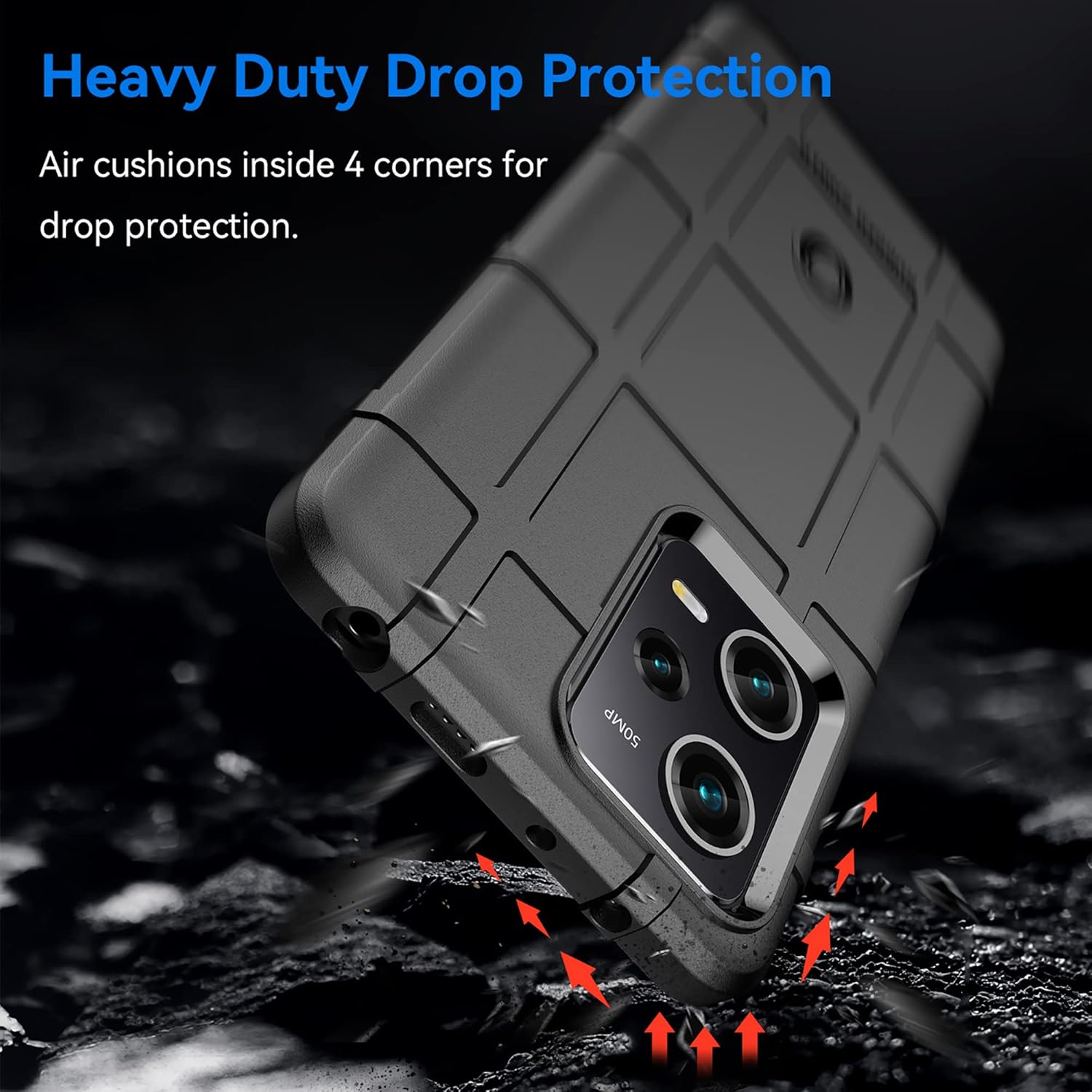 Ysnzaq Funda resistente de grado militar para Xiaomi Redmi Note 12 ProPoco X5 Pro, ultra delgada suave TPU a prueba de golpes Funda protectora para