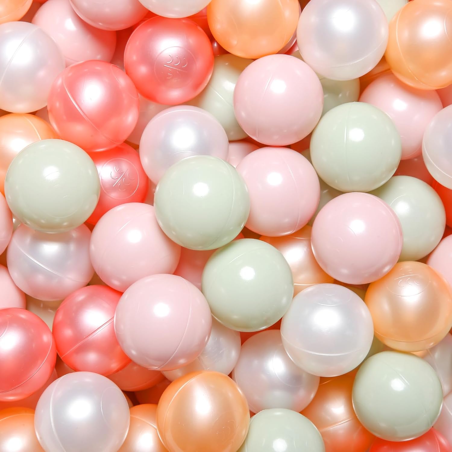 TRENDPLAY Bolas de plástico para hoyo de pelotas, 100 unidades, bolas de juguete para niños, bolas de juguete para fiestas de cumpleaños, juegos,