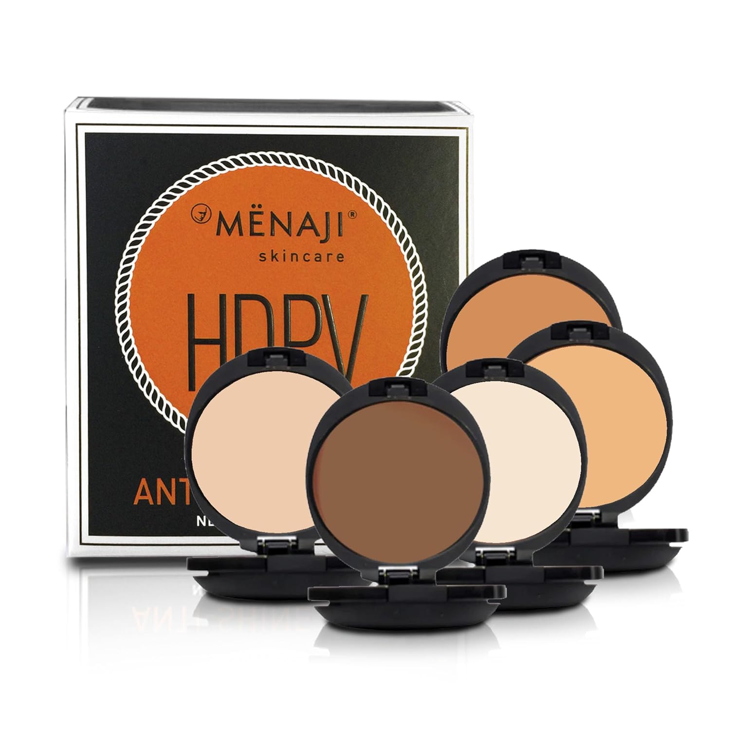 Menaji HDPV Polvo antibrillo (bronce)  Maquillaje facial antibrillo para hombres  Polvo facial de alta definición  Polvo facial agradable a la piel
