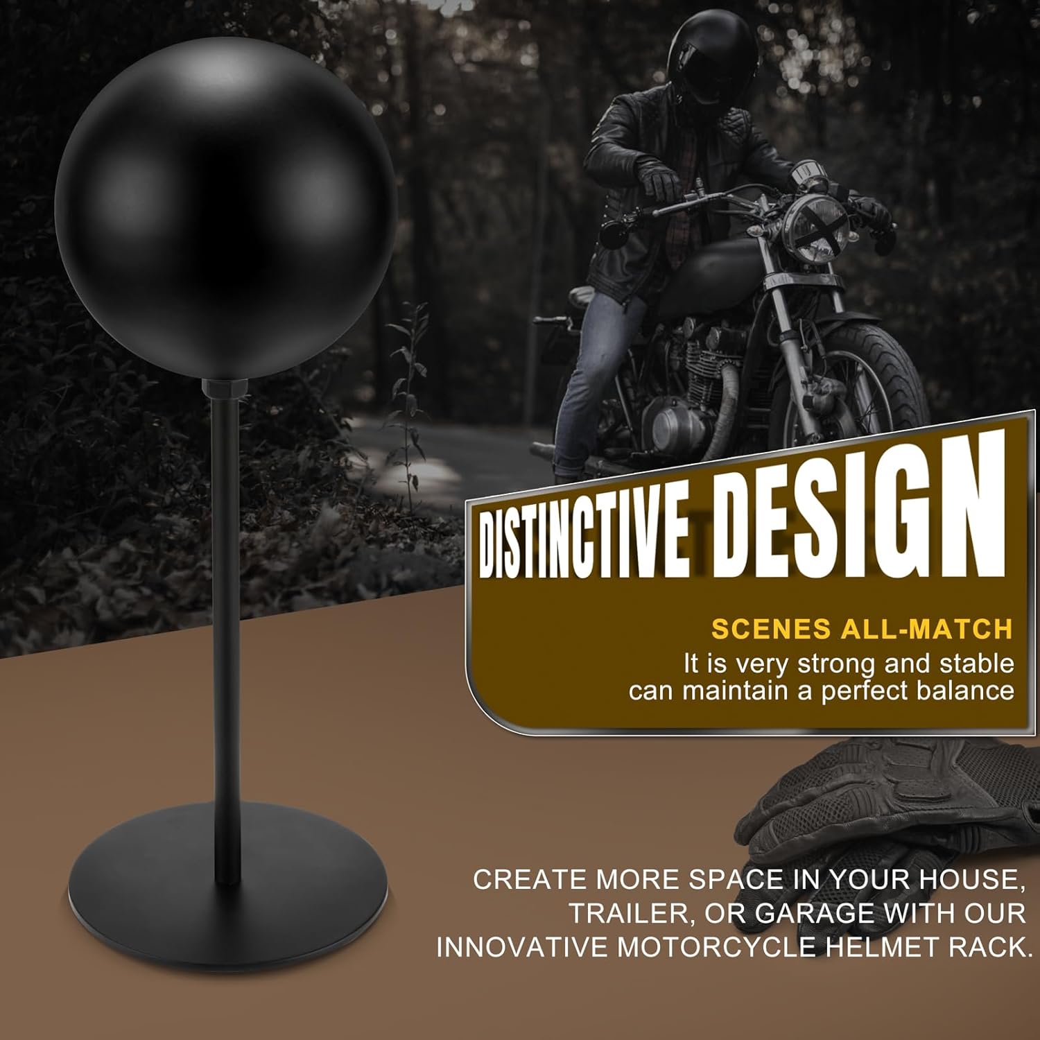 motofans Soporte de metal para casco de rotación, soporte de metal de rotación, soporte de escritorio para casco de motocicleta, gorras, sombrero y