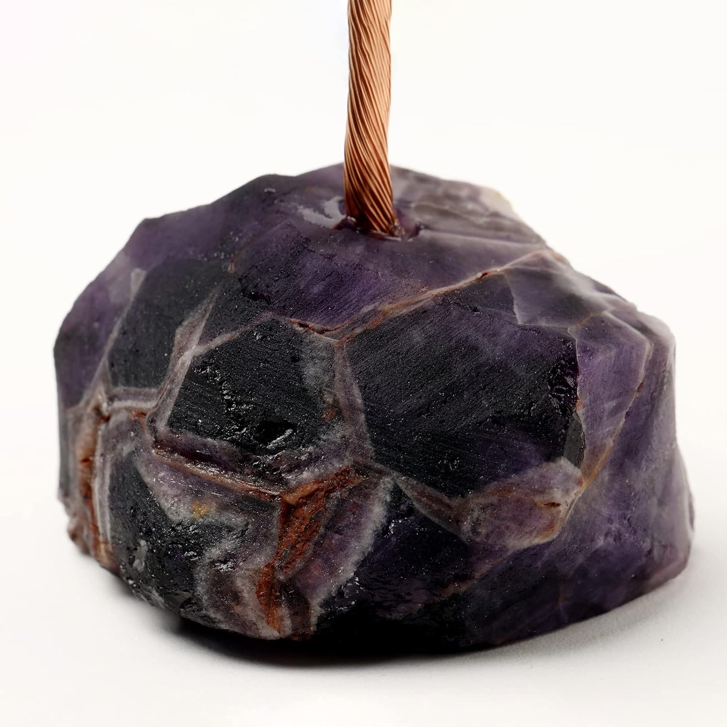 Amethyst Healing Crystals Stones Tree Natural Dream Amethyst Original Stone Base Copper Wire Tree Life Money Trees Feng Shui Reiki Spiritual Energy