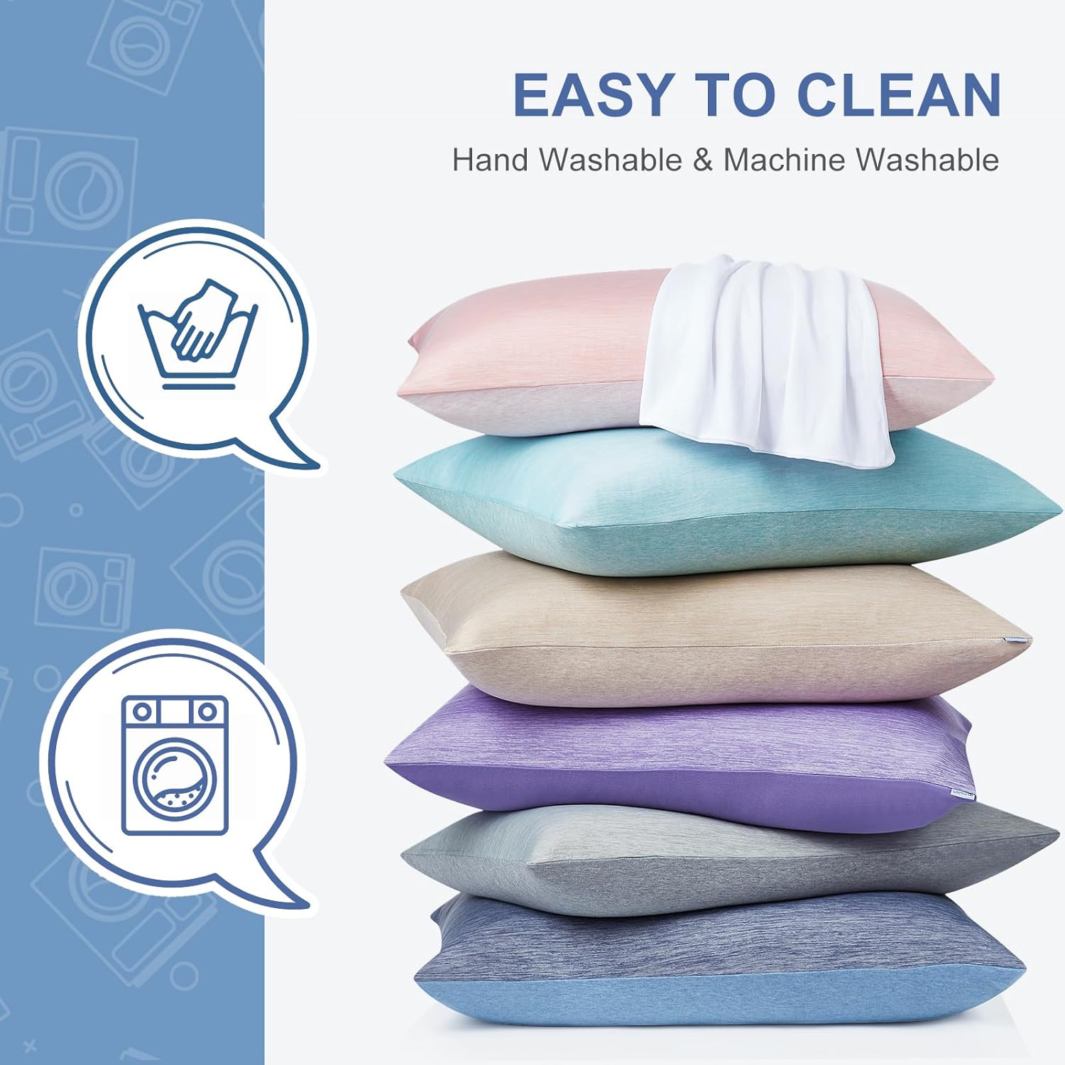 Elegear Fundas de almohada refrescantes para personas que duermen con calor, fundas de almohada refrescantes japonesas Q-Max 0.45, ambos lados