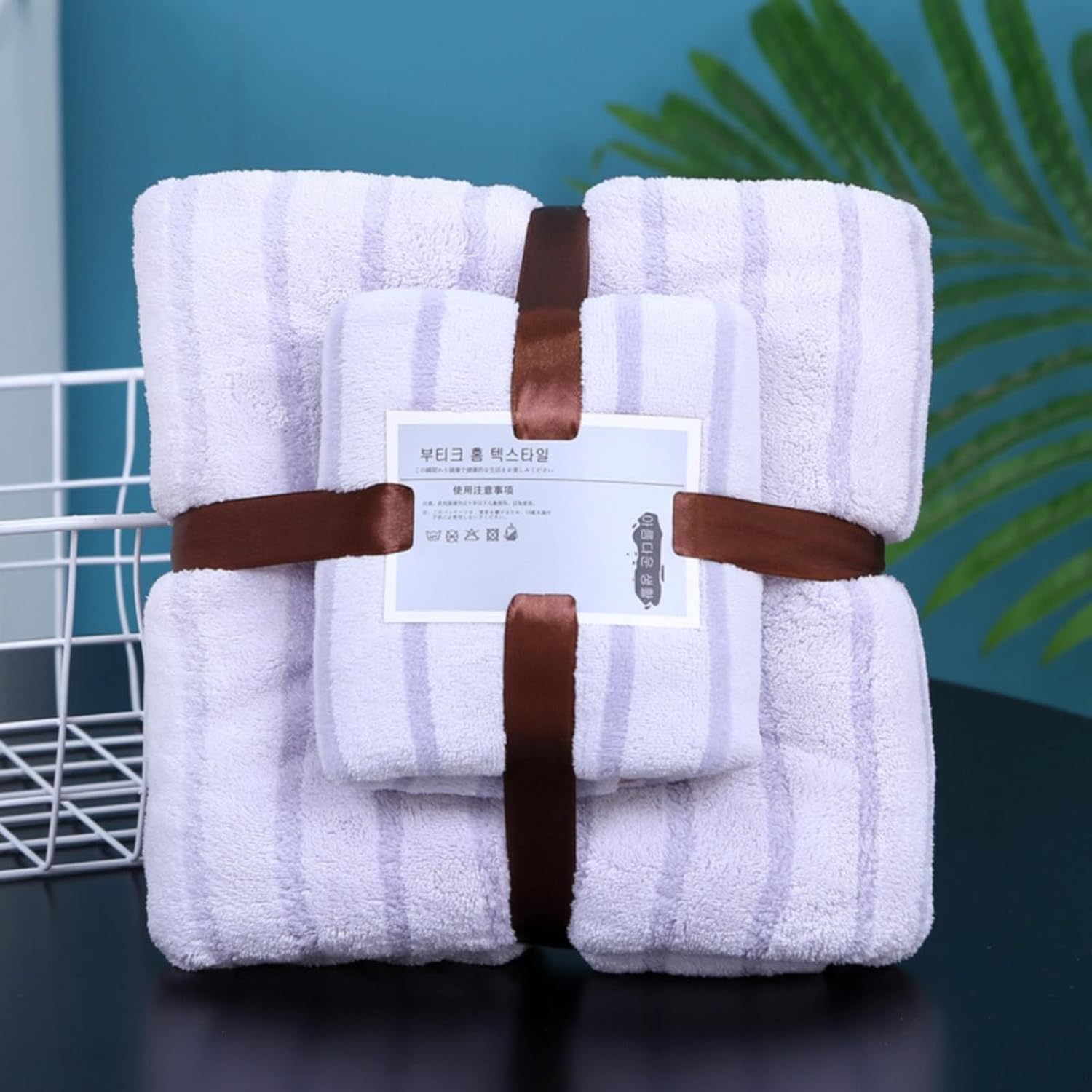 Juego de 2 toallas de baño de gran tamaño de lujo ultra suaves, de secado rápido, absorbentes, de felpa gruesa, de vellón coral, para baño, adultos,