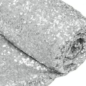 ShiDianYi The Yard – Tela de lentejuelas plateadas de 15 pies para coser disfraces, 5 yardas, tela plateada continua, tela de lentejuelas ShiDianYi The Yard – Tela de lentejuelas plateadas de 15 pies para coser disfraces, 5 yardas, tela plateada continua, tela de lentejuelas