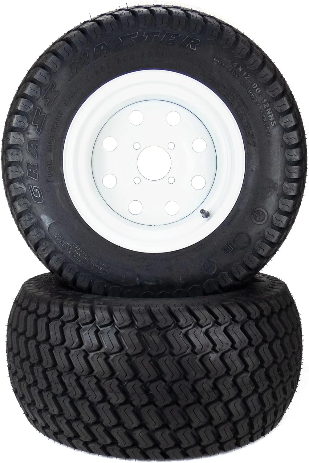 (2) Ruedas de céspedneumáticos 24×12.00-12 Se adapta a Exmark, Toro 109-8972 – 109-3156
