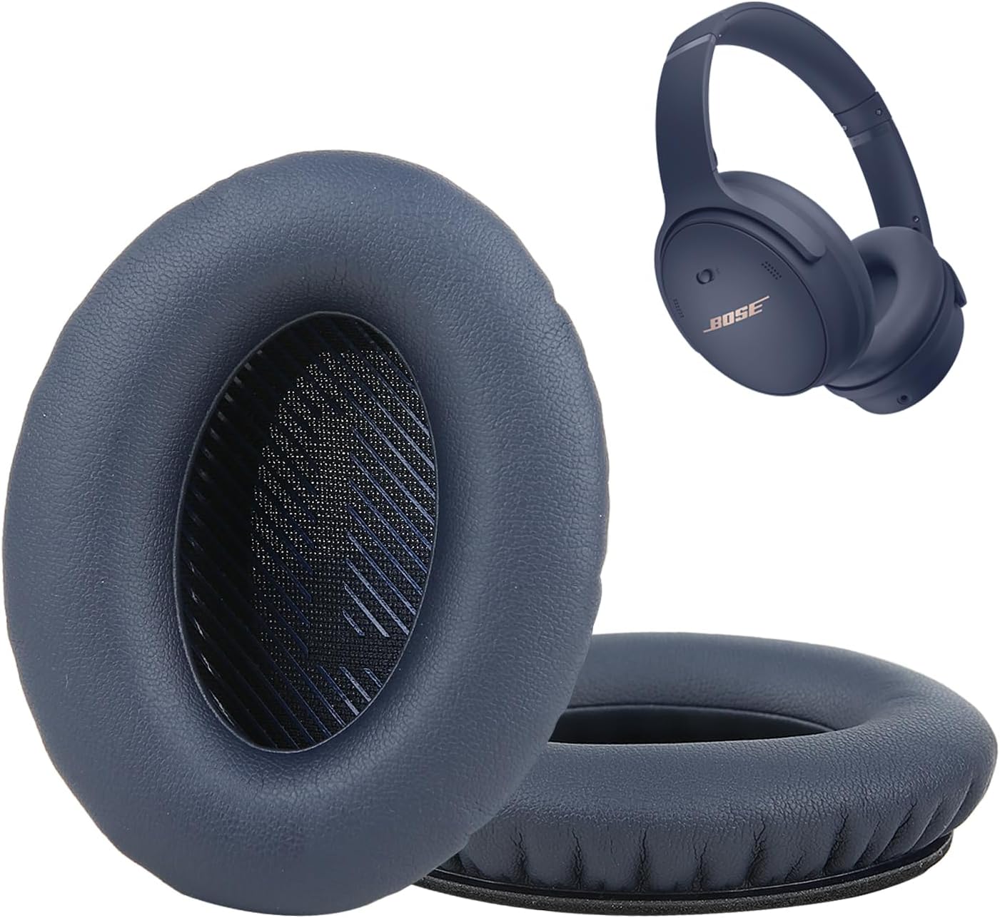 Almohadillas de repuesto para auriculares Bose QuietComfort 35 QC35 QC35ii QC45 QC25 QC15 con aislamiento de ruido, espuma viscoelástica, color azul