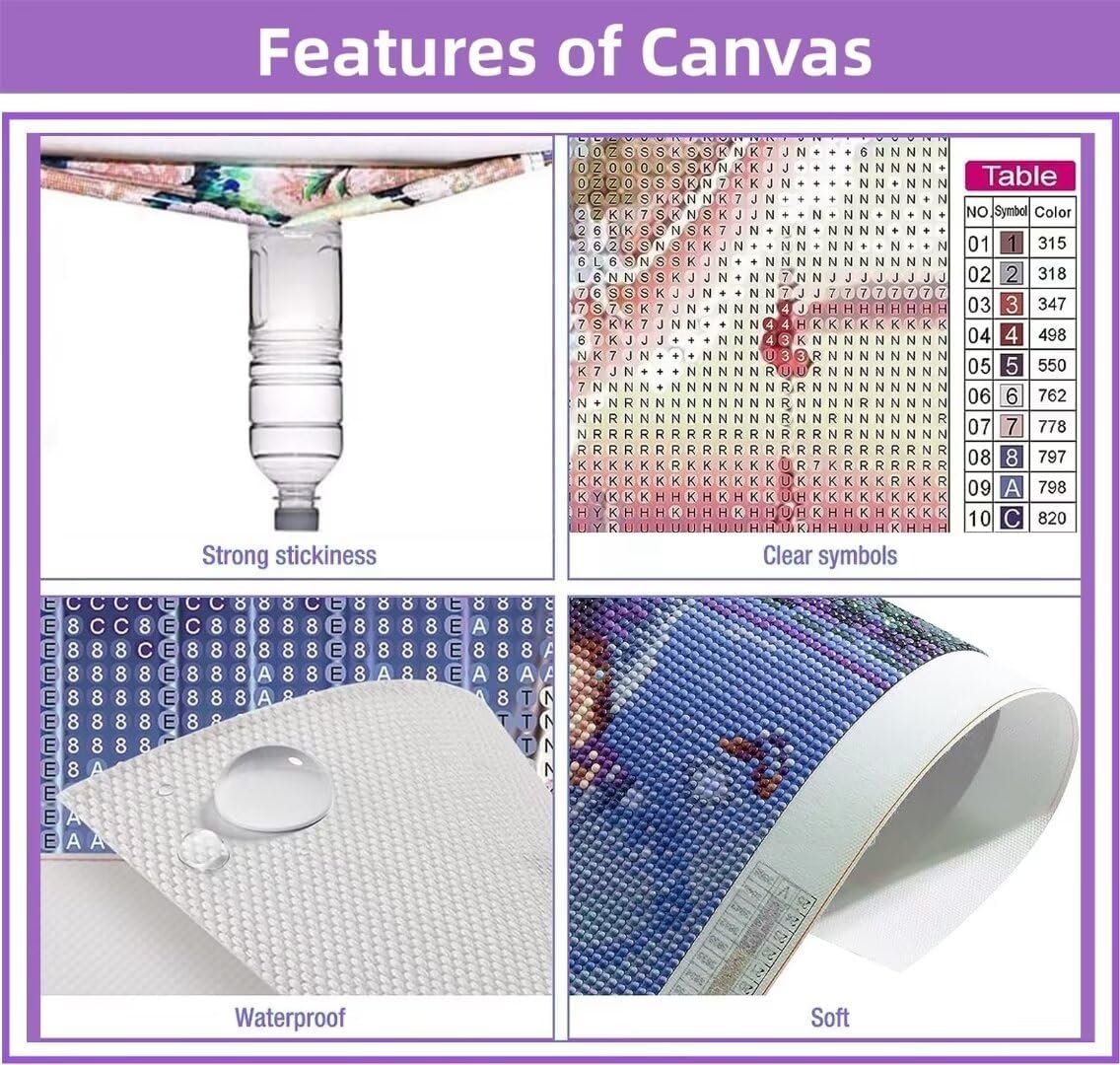 Kit de arte de diamantes de Halloween para adultos, pinturas de puntos de diamante para principiantes, suministros de arte de diamantes para