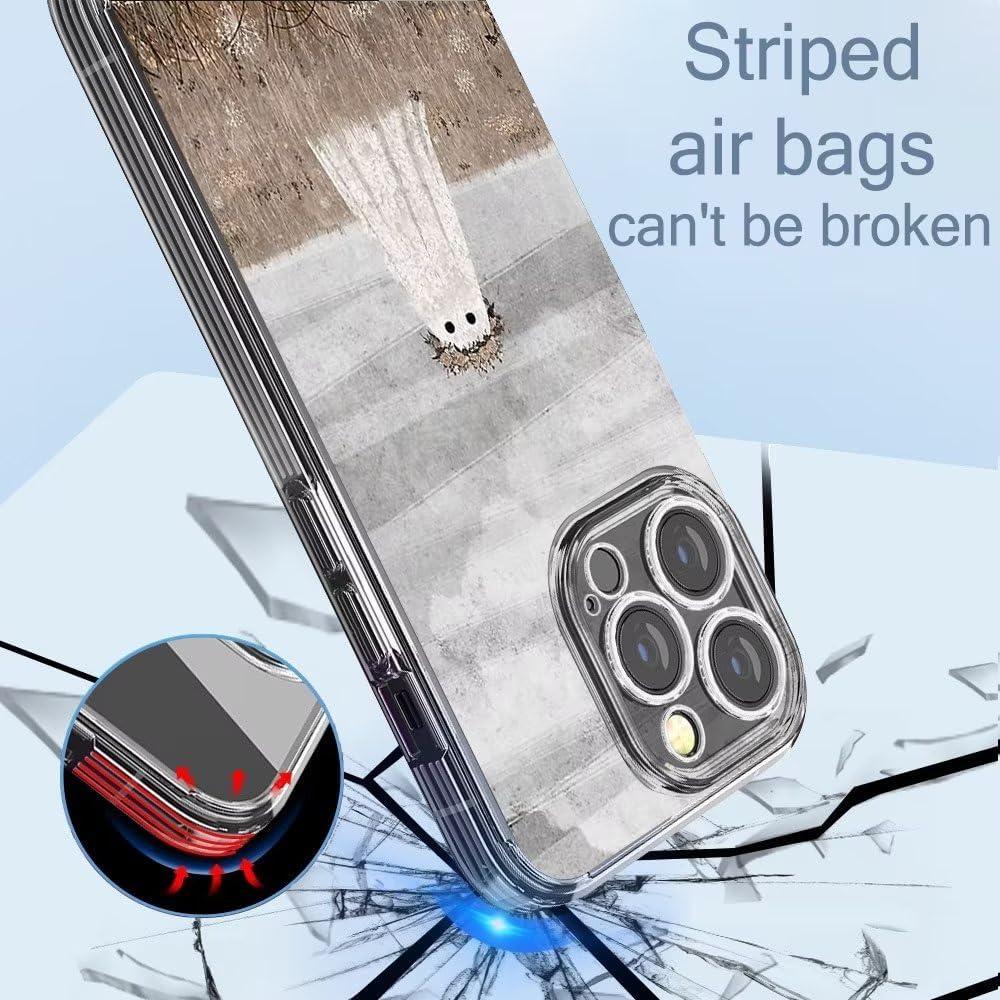 Funda para teléfono compatible con iPhone 11 Ghost a prueba de golpes en The Meadow Side a rayas suaves