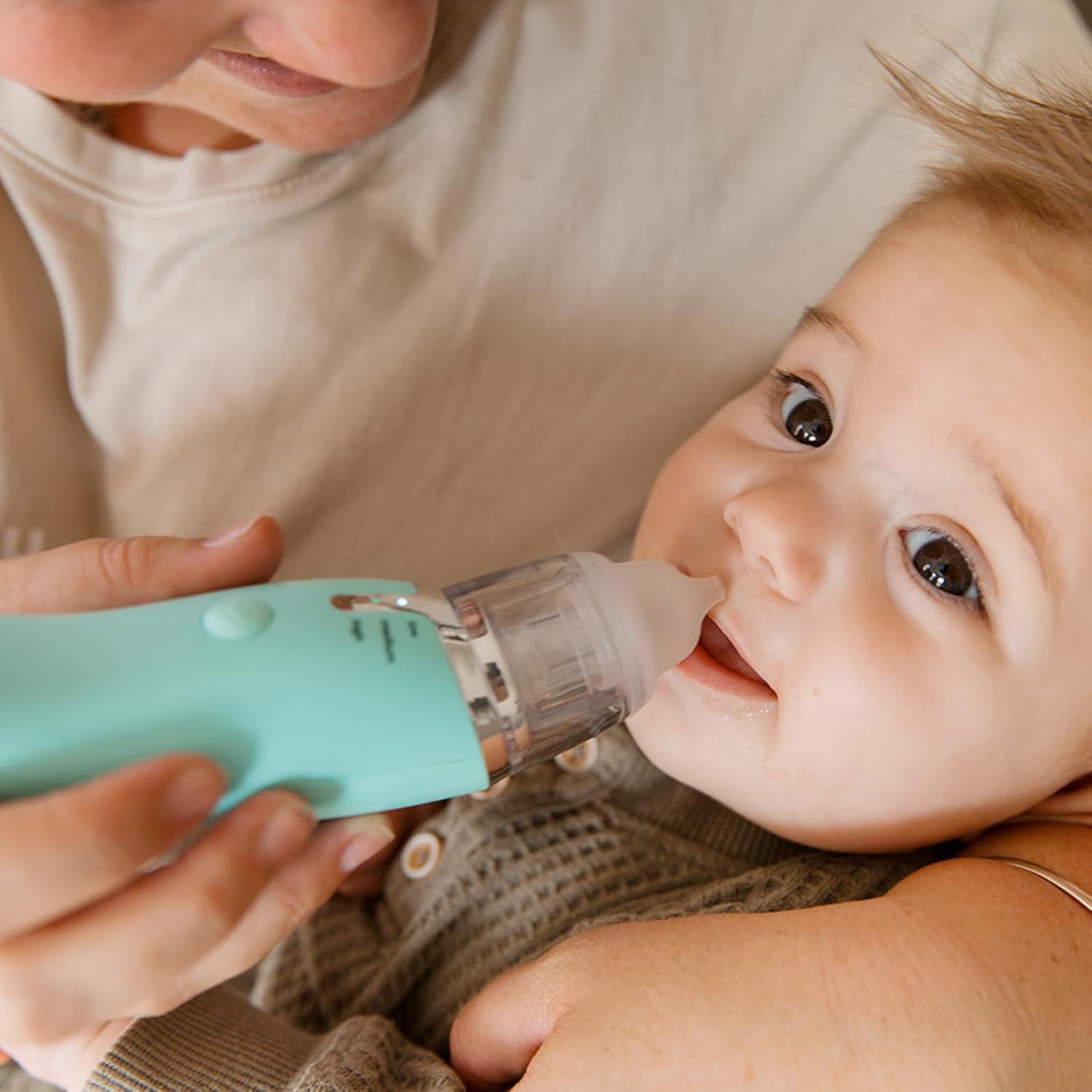 Haakaa Aspirador nasal eléctrico para bebés, limpiador de nariz seguro y fácil de operar para bebés, bebés y niños pequeños, recargable por USB sin