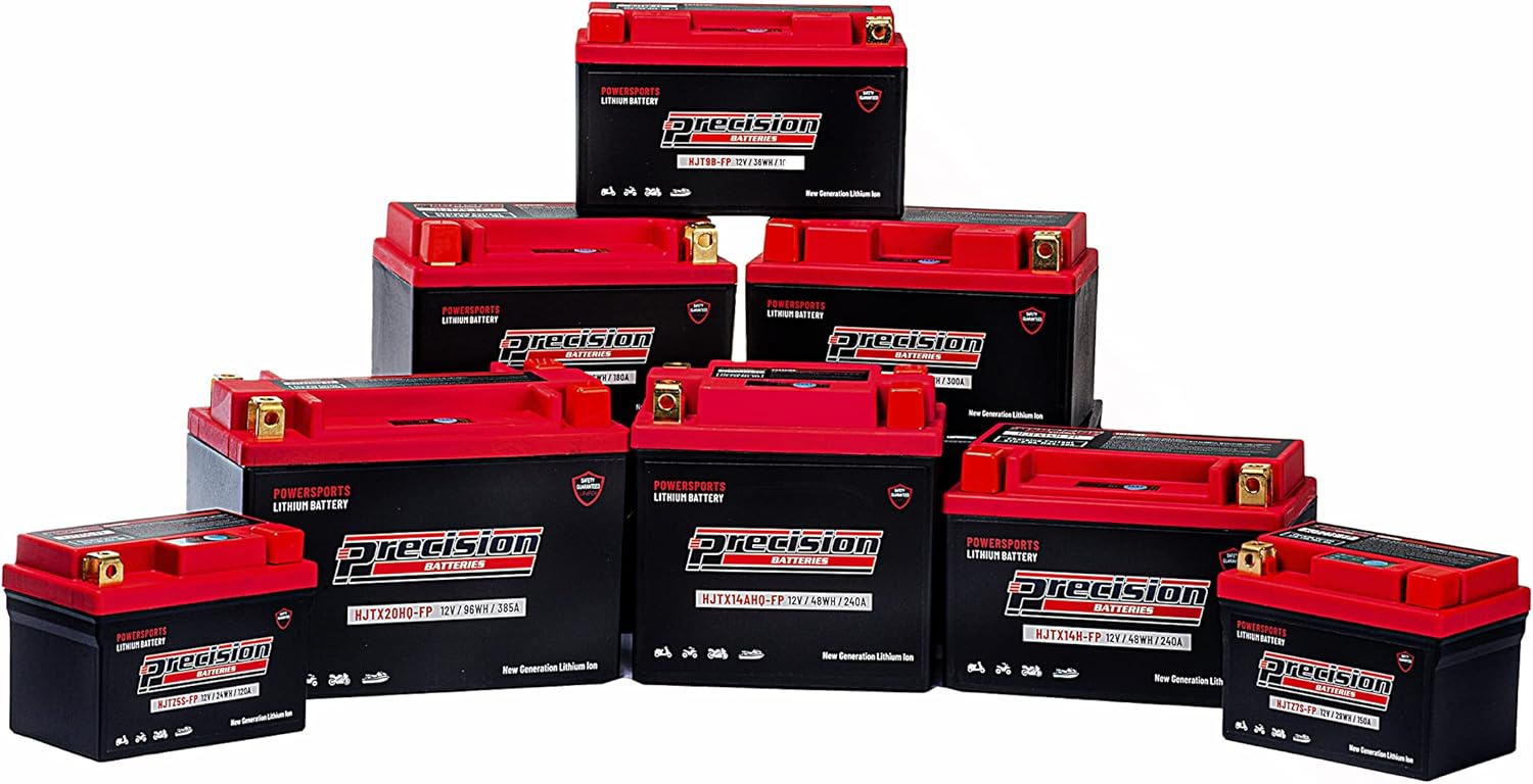 Precision HJTX20HQ-FP – Batería de iones de litio de repuesto para Kawasaki (Jet Ski) 1200CC STX-R, 2002-2007, 12 voltios 96 WH 385 CCA