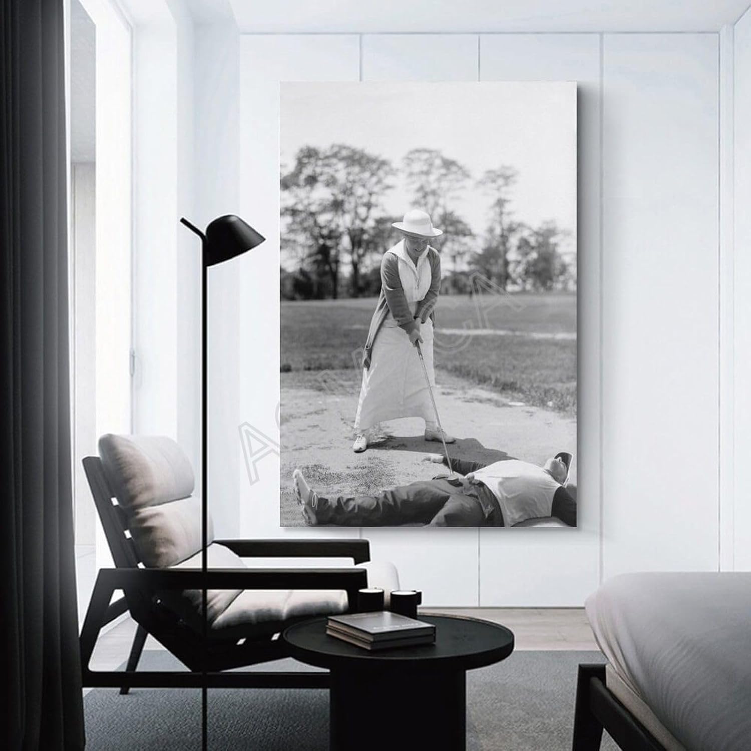 Póster vintage de golf, fotografía divertida de golf, arte en blanco y negro, póster de arte de pared de golf, pósteres e impresiones artísticas de