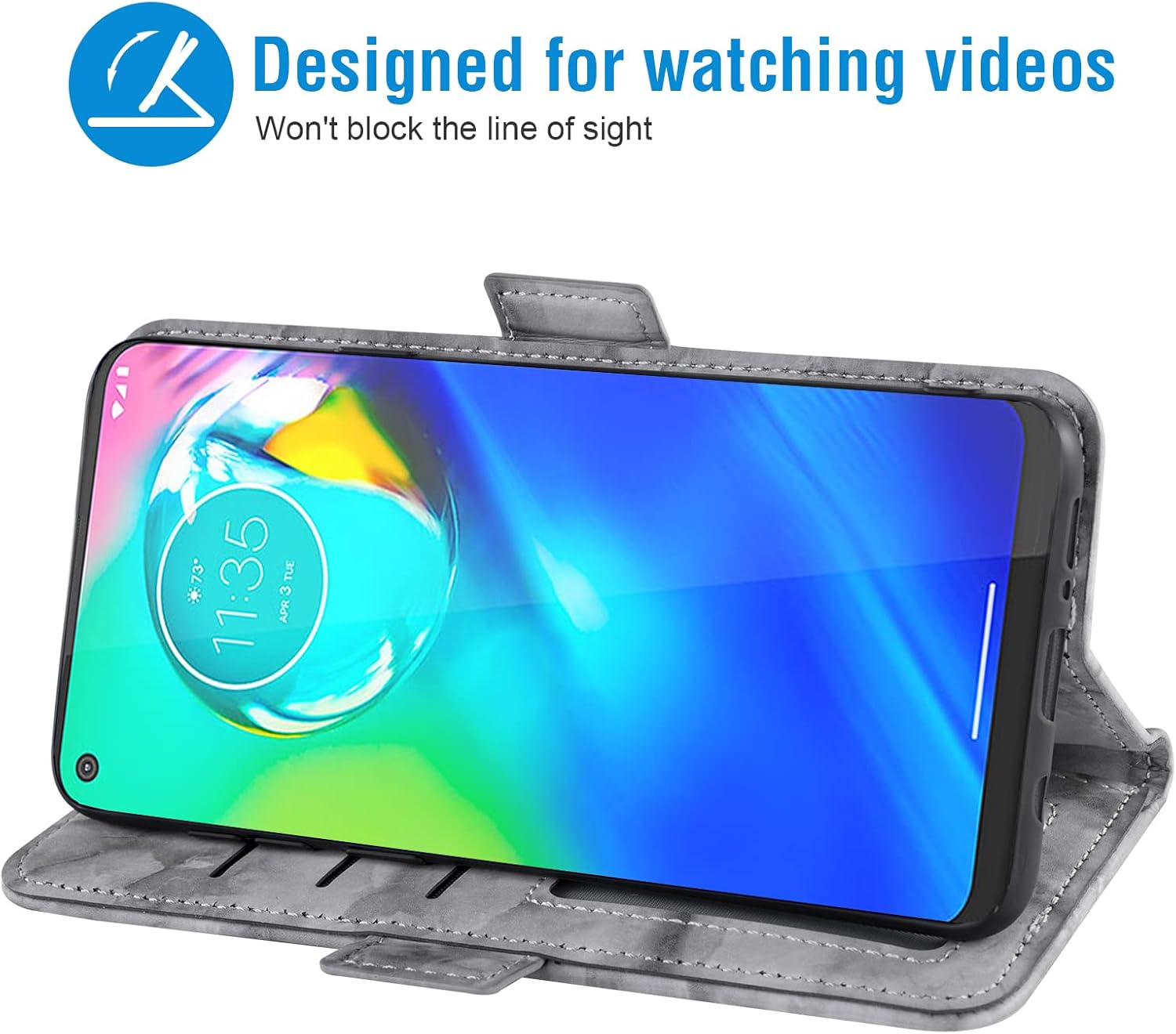 Asuwish Funda compatible con Moto G Power 2020 y protector de pantalla de vidrio templado, accesorio para celda, ranura para tarjetero, función