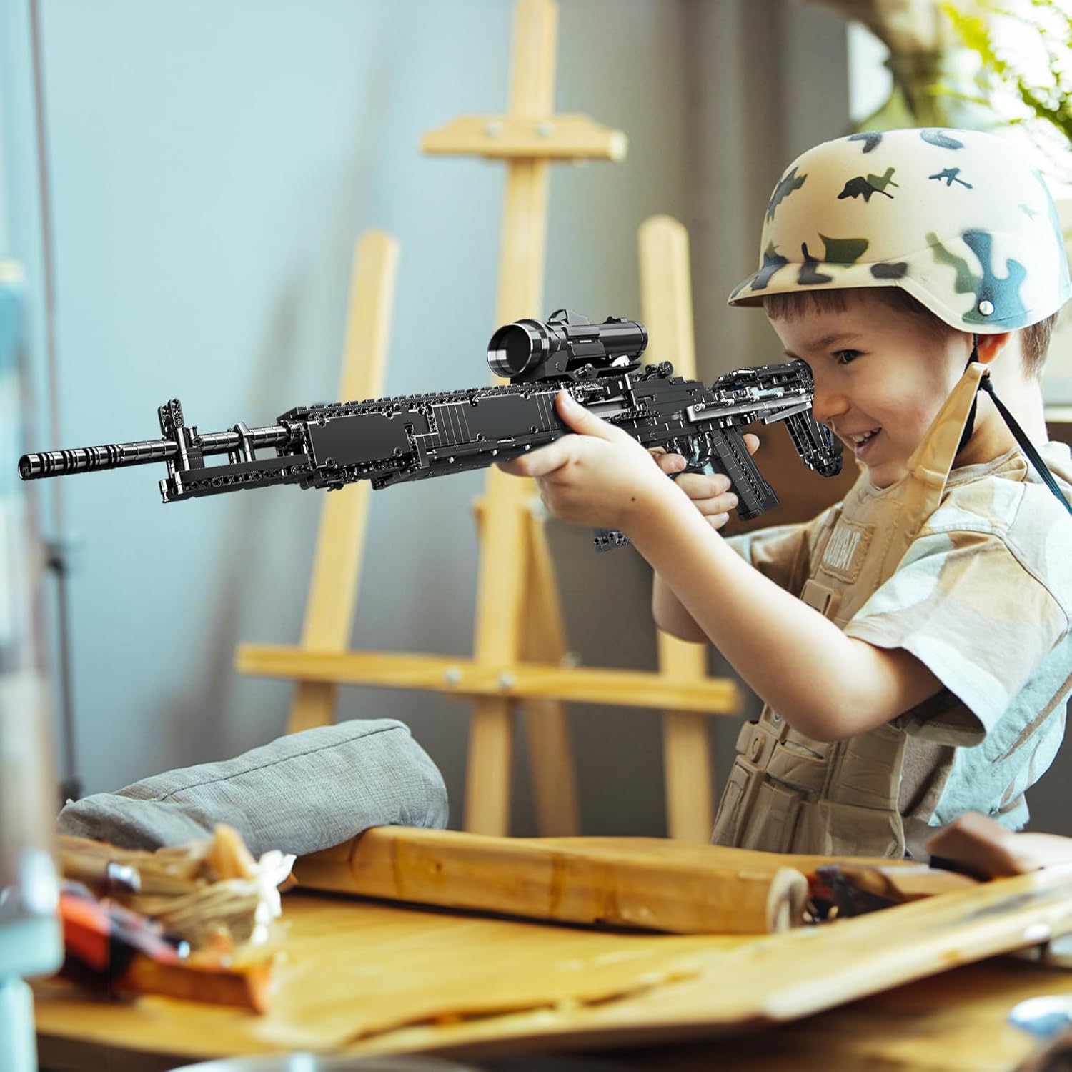 Juguete de colección de ladrillos de construcción MK14 11  1606 piezas modelo de pistola de construcción de francotirador juego de francotirador