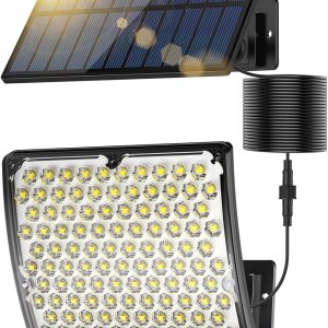 Luces solares para exteriores, 105 luces LED solares con sensor de movimiento, IP65 impermeable, ilumina tu noche para puerta delantera, cobertizo, Luces solares para exteriores, 105 luces LED solares con sensor de movimiento, IP65 impermeable, ilumina tu noche para puerta delantera, cobertizo,