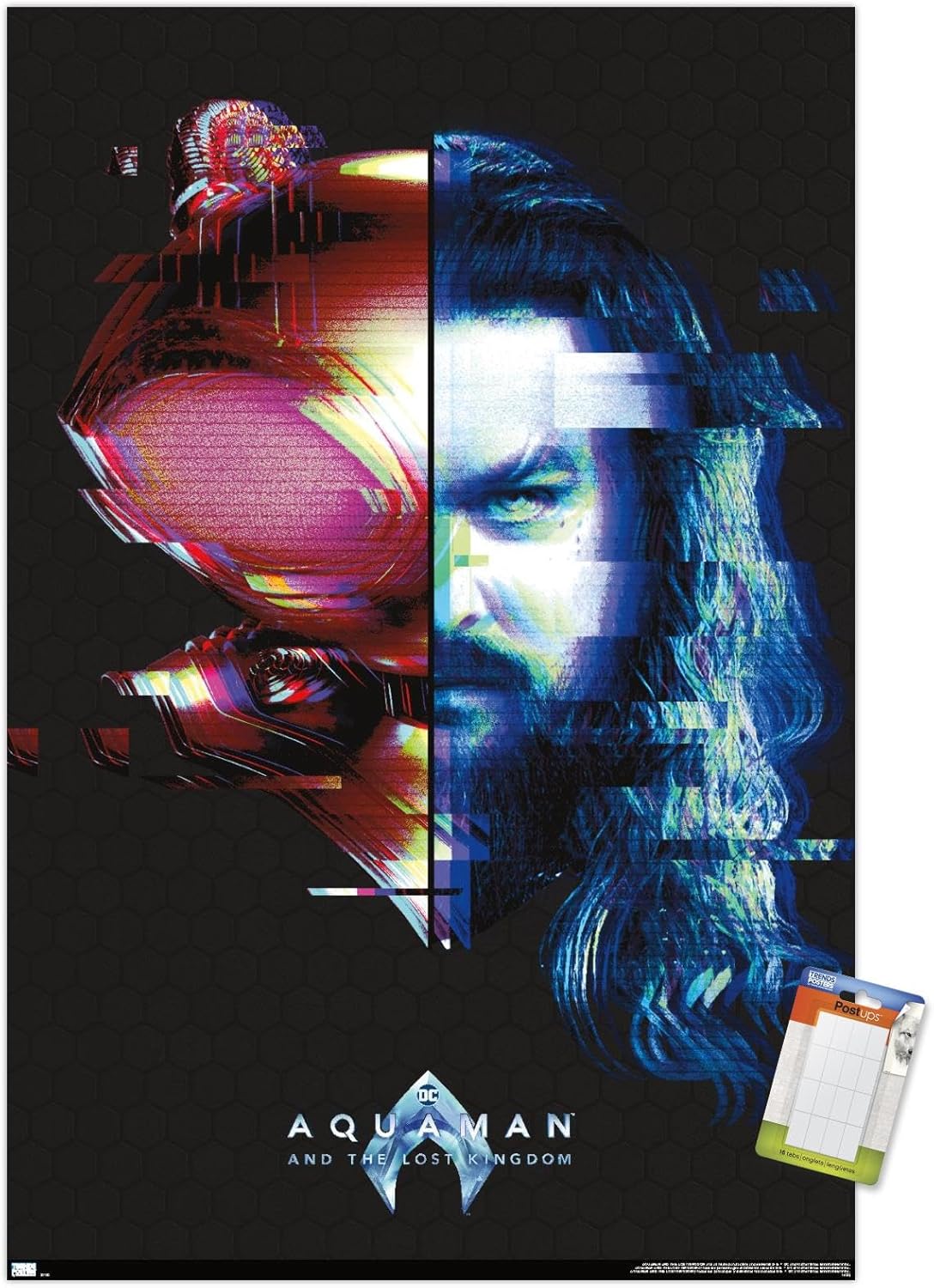 Trends International DC Comics Movie Aquaman y el Reino Perdido – Póster de pared Faceoff, 22.37 x 34.00 pulgadas, póster premium y paquete de