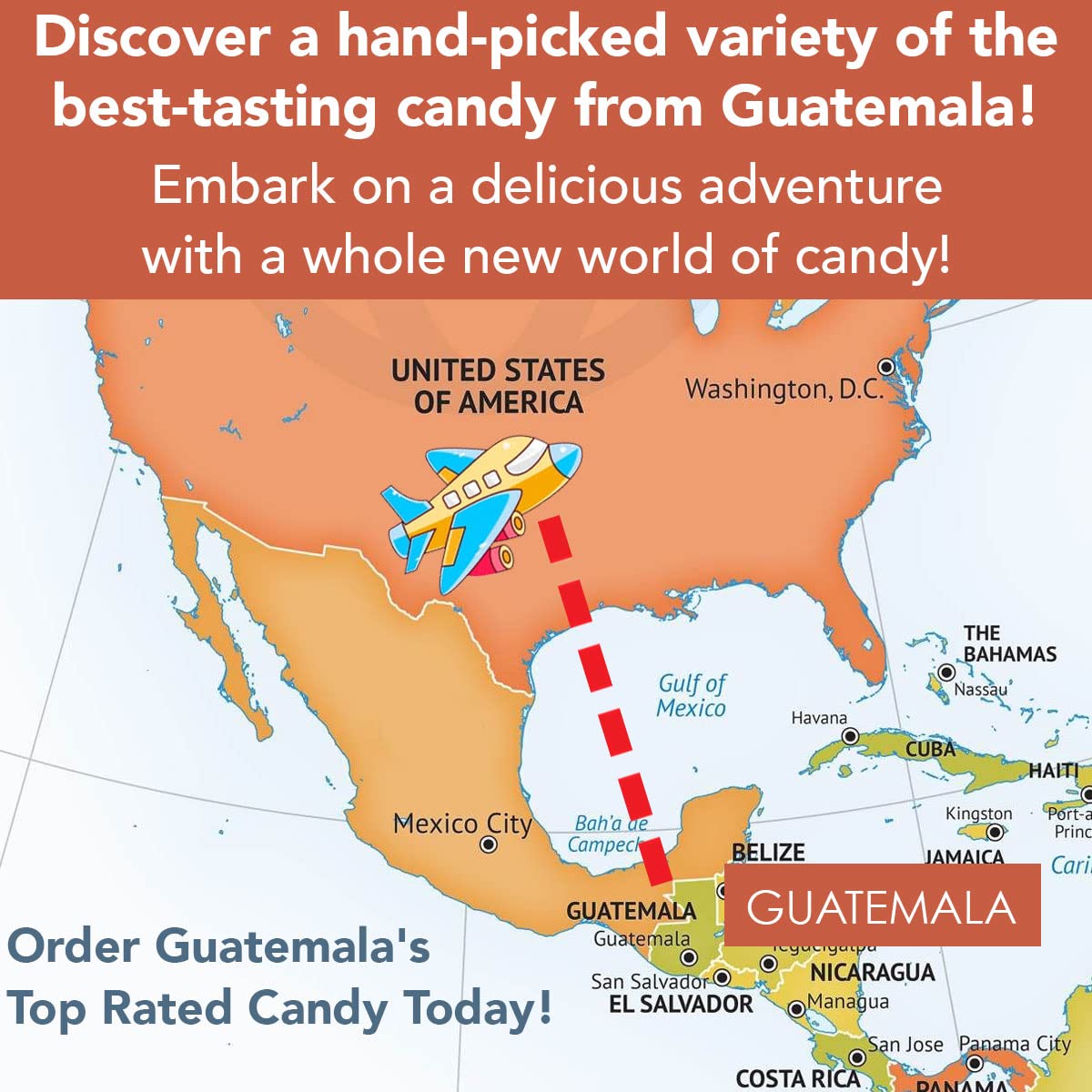 Paquete variado de dulces premium para adultos y niños + sorpresa gratis! – La mejor caja de dulces internacionales de Guatemala – Caramelos