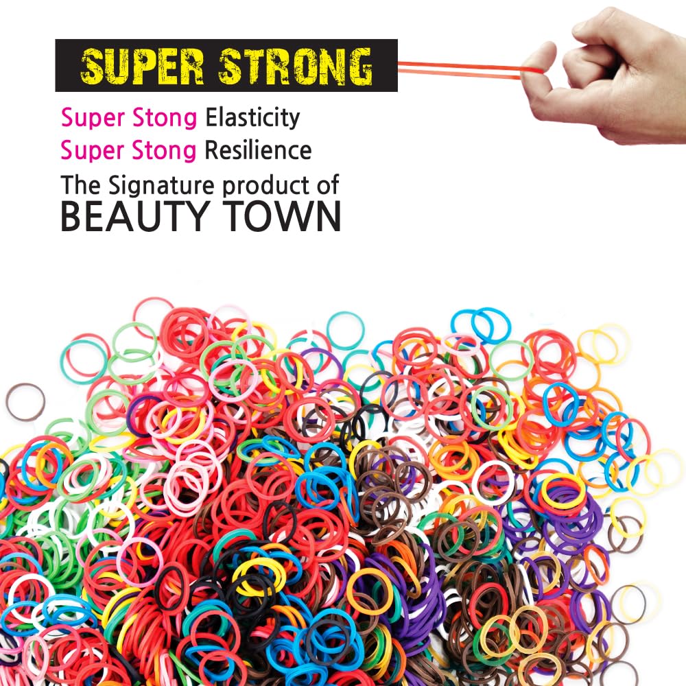 3000 bandas de goma para el cabello de 0.6 libras, accesorios elásticos suaves para el cabello, mini ligas para el cabello, elásticas, fabricadas en