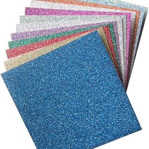 SEWACC 12 hojas de papel de origami de 6 x 6 pulgadas para papel de regalo con purpurina para niños, papel plegable metálico de origami brillante, SEWACC 12 hojas de papel de origami de 6 x 6 pulgadas para papel de regalo con purpurina para niños, papel plegable metálico de origami brillante,
