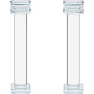 Juego de 2 portavelas de cristal de 11.8 pulgadas de alto, centro de mesa ultra elegante y moderno, decoración del hogar Juego de 2 portavelas de cristal de 11.8 pulgadas de alto, centro de mesa ultra elegante y moderno, decoración del hogar