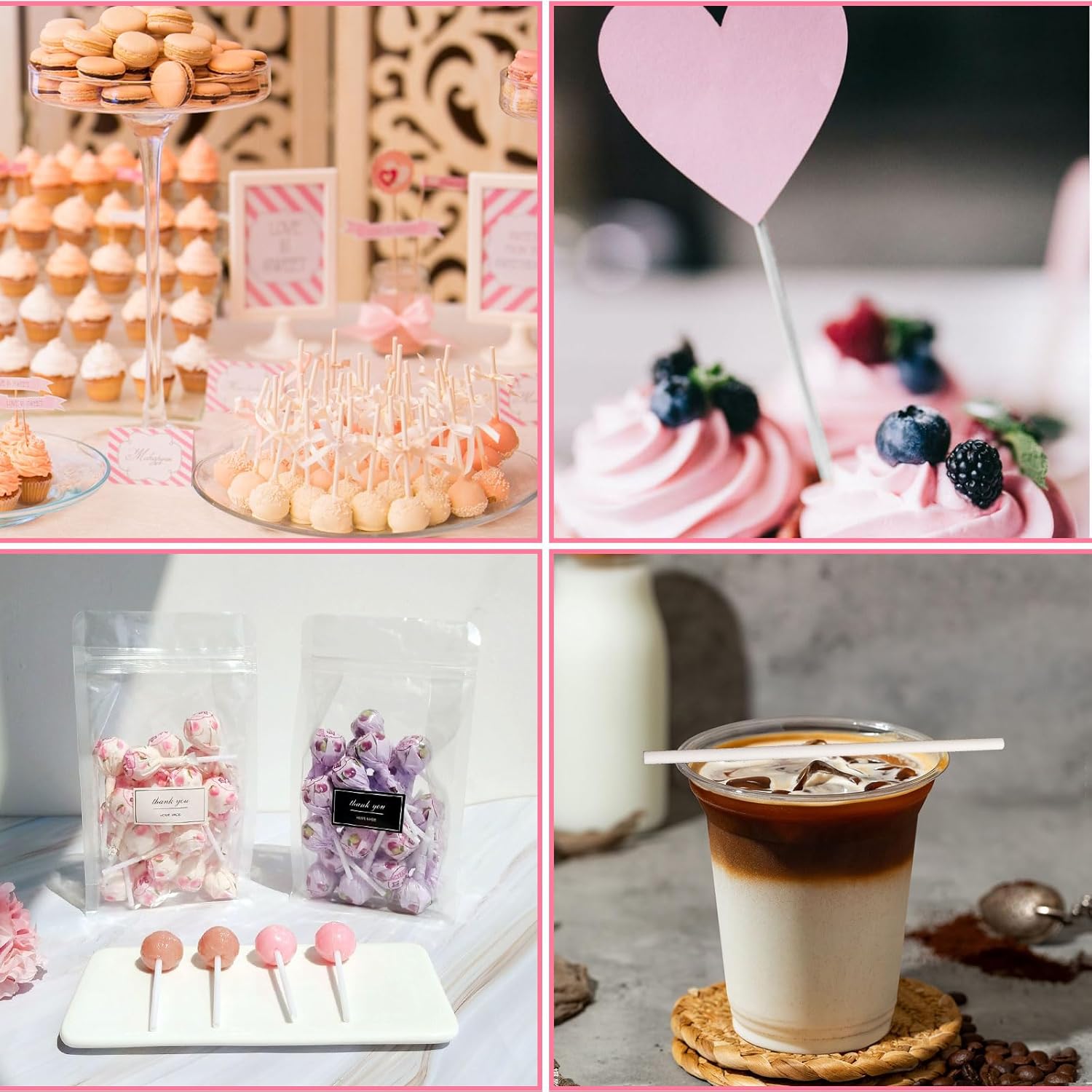 1000 palitos para tartas, palitos de papel blanco de 4 pulgadas, palitos de caramelo para derretir caramelos, chocolate, postres, paletas de pastel,