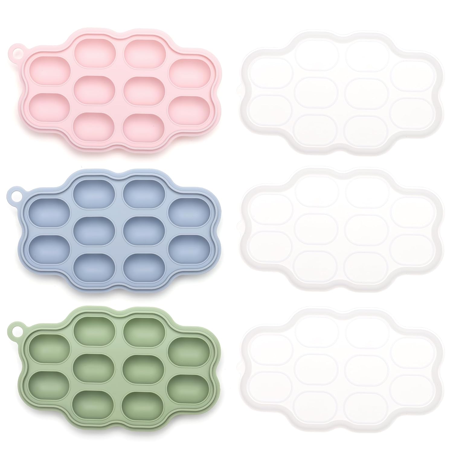 KingKam – Moldes para paletas de leche materna (paquete de 3), bandeja de silicona para congelador, bandeja para alimentador de alimentos para