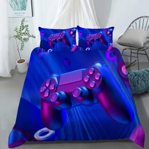AILONEN – Ropa de cama con estampado de control de videojuegos, para niños, funda de edredón, supersuave y resistente a la decoloración, 3 piezas, AILONEN – Ropa de cama con estampado de control de videojuegos, para niños, funda de edredón, supersuave y resistente a la decoloración, 3 piezas,