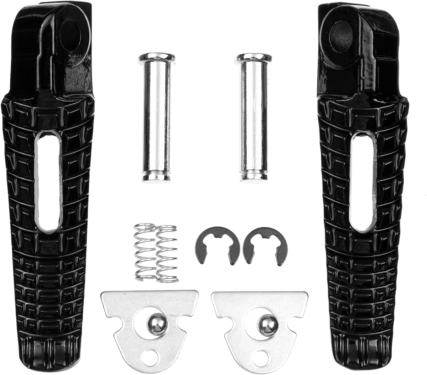 Estriberas de pie trasero Pedal para Suzuki GSXR600 GSXR750 GSXR1000 B-King (clavijas traseras, negro)
