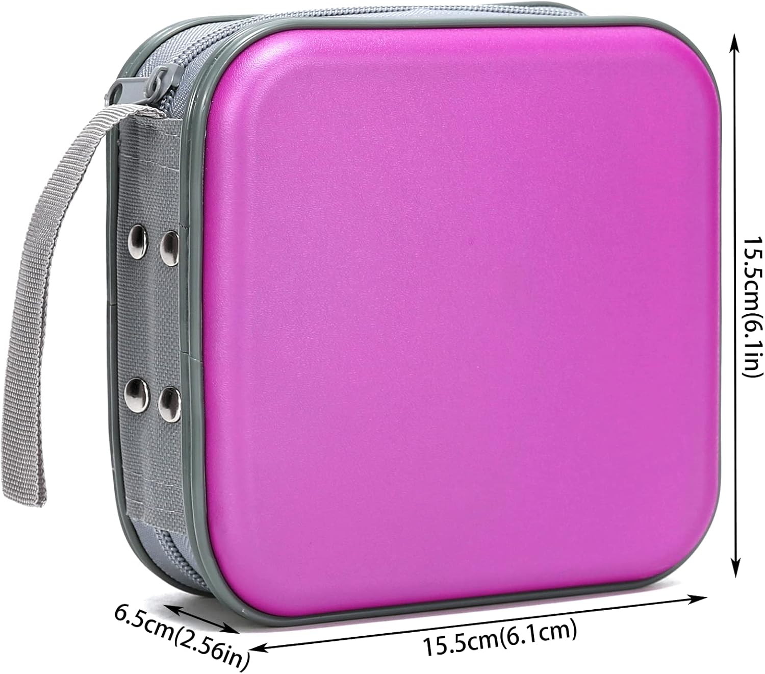 Estuche para CD, estuche portátil para CD de 48 capacidades, almacenamiento de plástico duro, DVD, CD, cartera, organizador para automóvil,