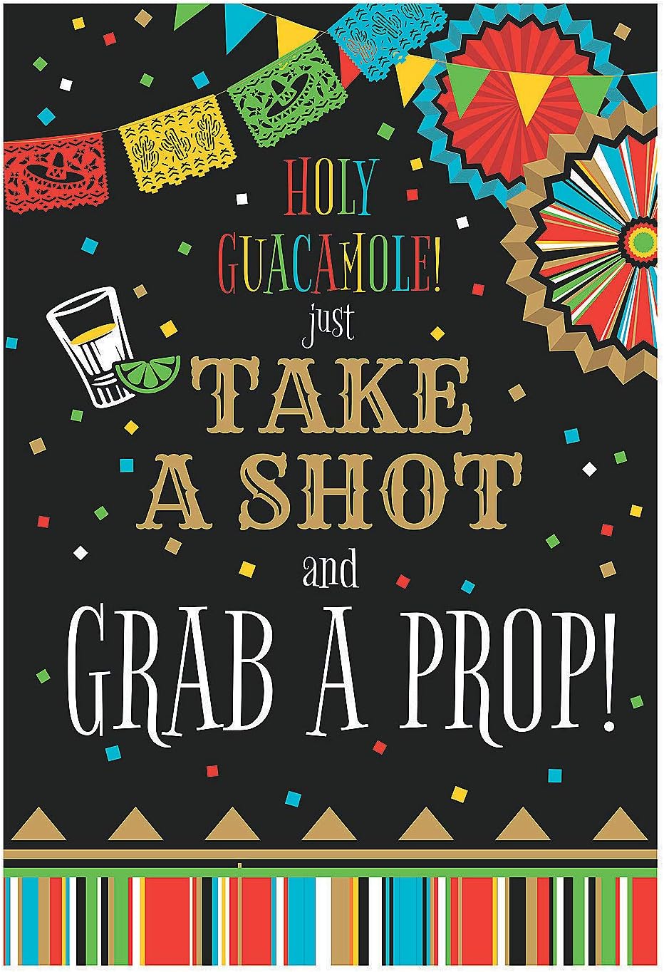 Fun Express – Cartel de fotos de fiesta Take a Shot Grab Prop para Cinco de Mayo – Decoración de fiesta – Decoración general – Decoración general