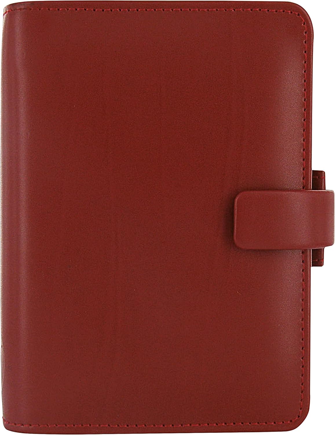 Filofax Metropol – Organizador de tamaño personal, color rojo, aspecto de cuero, seis anillos, calendario semanal para ver, multilingüe, 2024
